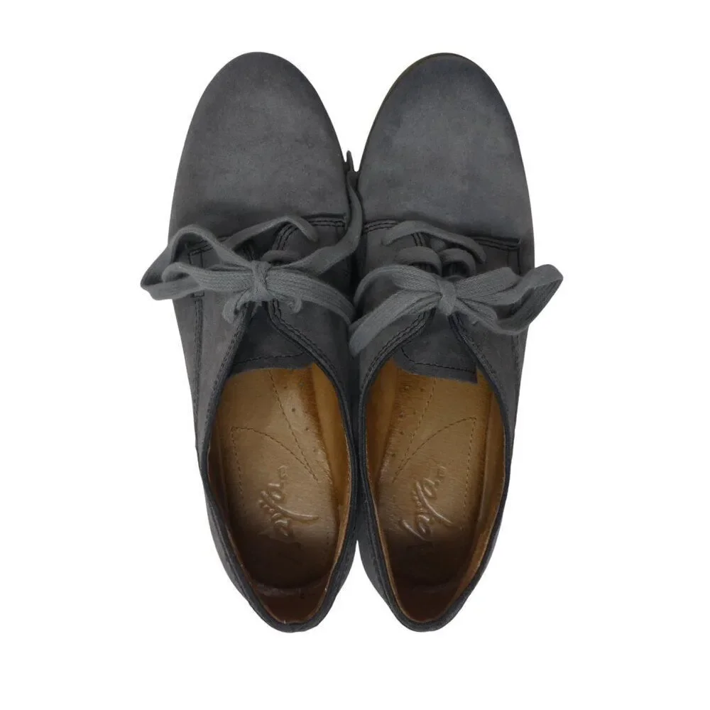 Naya Tiber Gray Leather Lace‎ Up Oxford Shoes Womens 7.5